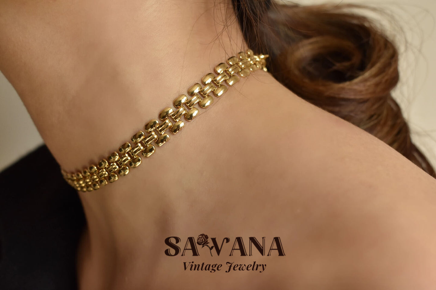 18K Gold Plated Fashion Design Necklace SAWANAJewelry