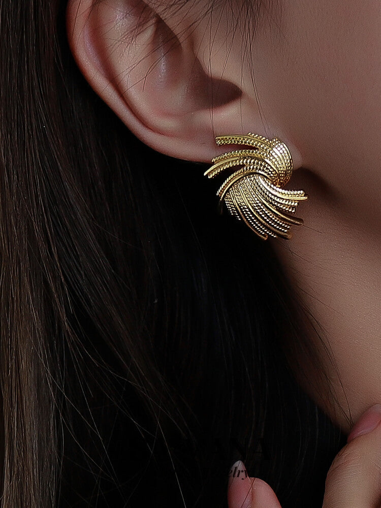 18K Gold Plated Retro Design Earrings SAWANAJewelry