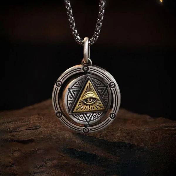 Sterling Silver Egypt Evil Eye Protection Pendant Necklace - miracleimy