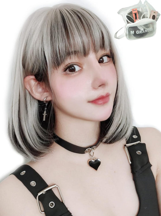 wig premium line 【 active top stylist produce 】 6 items set inner color line women's original wig semi-long small face effect（mix beige bob DY33C） miracleimy