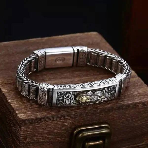 Sterling Silver Fortune Pixiu Wheels Bracelet by miracleimy3