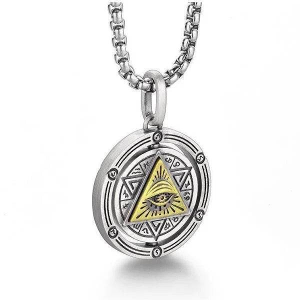 Sterling Silver Egypt Evil Eye Protection Pendant Necklace - miracleimy