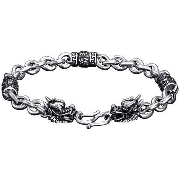 Sterling Silver Dragon Lucky Chain Bracelet - miracleimy